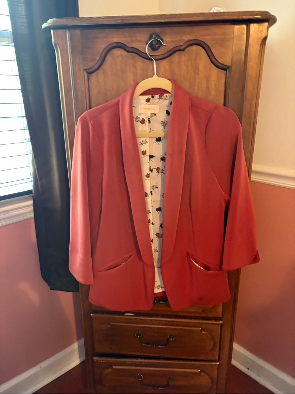 Open-Front Women’s Blazer Jacket in gorgeous and on-trend RUST